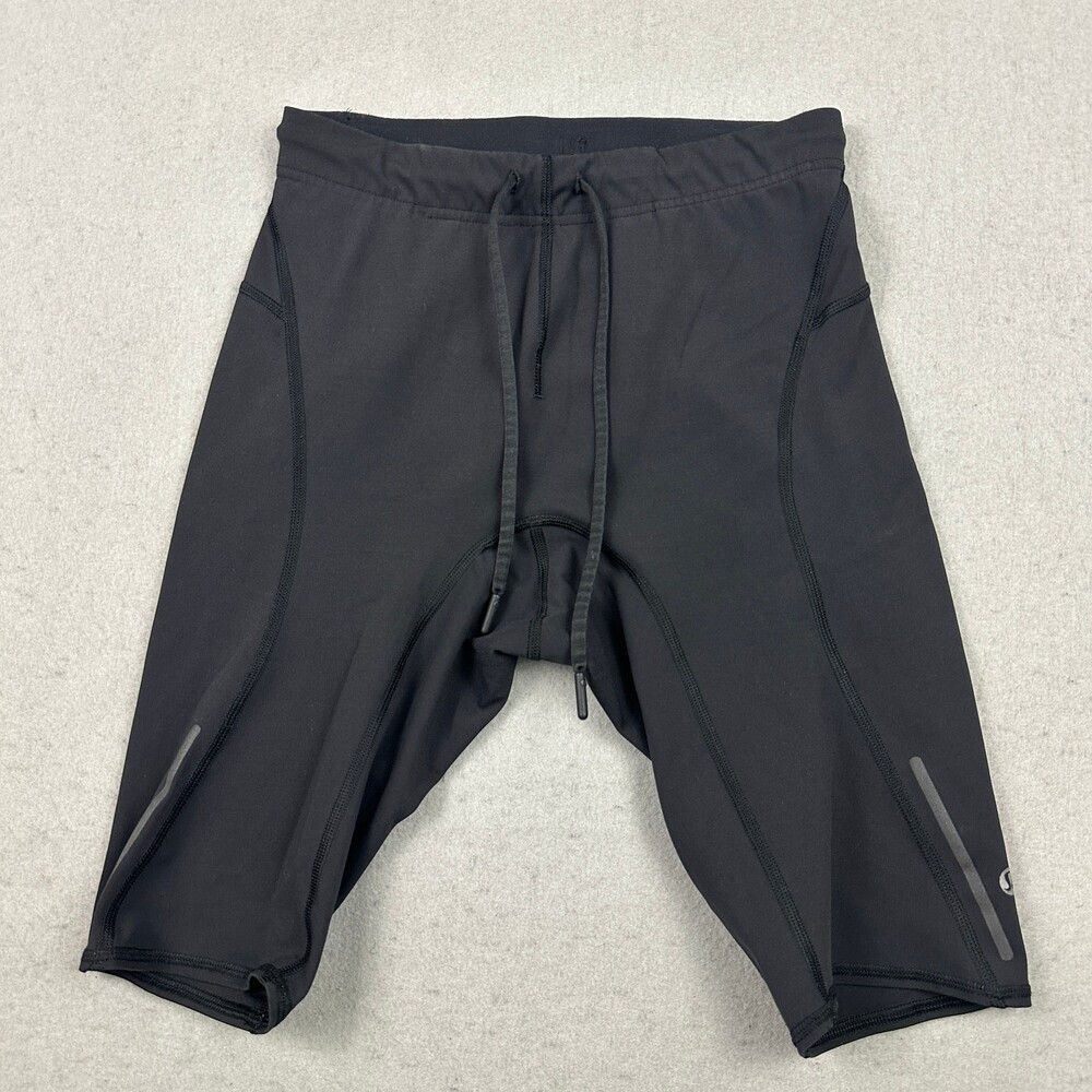Lululemon Running Shorts Men Small Black Solid Lightweight Lined Workout S